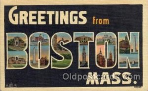 Boston, Massachusetts Large Letter Town 1941 postal used 1941