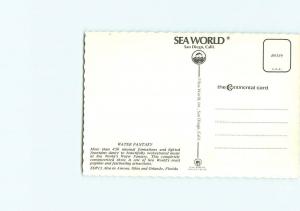 Vintage Postcard Sea World Water fantasy Show  San Diego California # 3491