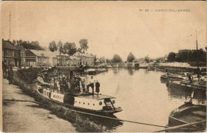 CPA longueil annel-village scene with boats (1208141) 