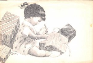 By Ann Adams   Child with Presents 