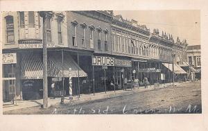 Unionville MO Barber Shop Popcorn Wagon Drug Store Clear Image RPPC Postcard