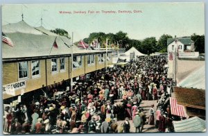 DANBURY CT FAIR MIDWAY ANTIQUE POSTCARD