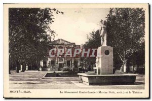 Old Postcard Montelimar Monument Emile Loubet Marius Small Arch and Theater