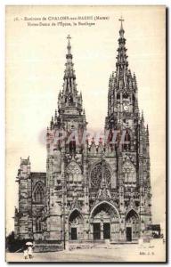 Old Postcard Chalons sur Marne Envirnons Our Lady of the Thorn's Basilica