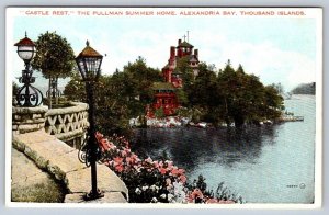 Castle Rest, Pullman Summer Home, Thousand Islands New York, Antique Postcard