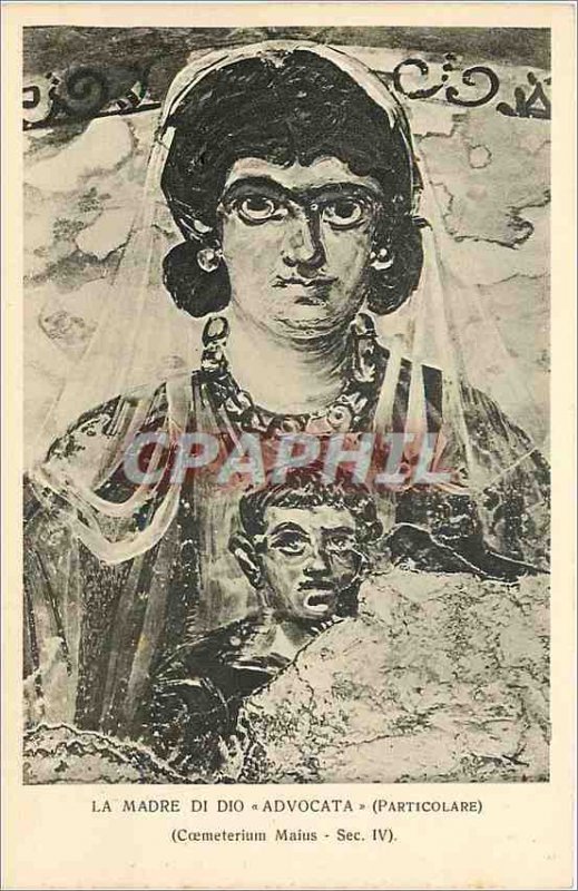 Old Postcard The Madre di Dio Advocata (Particolare) (Coemeterium Maius Sec IV)