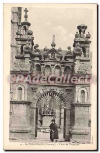 Postcard Old St Thegonnec Finistere Arc de Triomphe