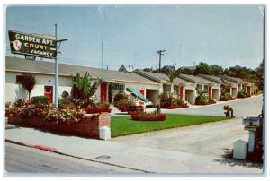 1958 Garden Apt Court Ocean Street Exterior View Santa Cruz California Postcard