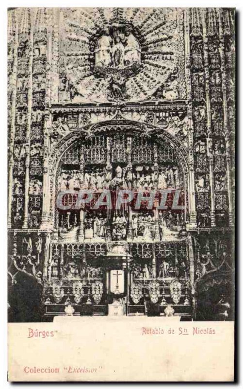 Old Postcard From Burgos Relatio Sn Nicoles