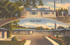 Washington Pennsylvania Castle Motel Restaurant Antique Postcard K95395