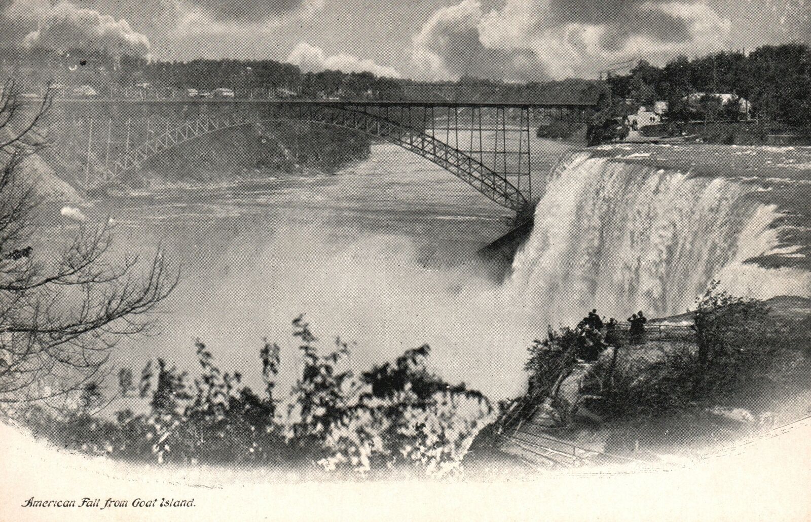 Vintage Postcard 1900's American Fall from Goat Island Niagara Falls ...