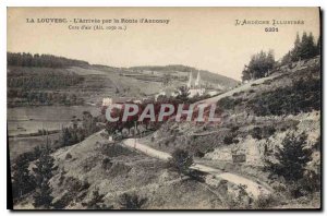 Old Postcard Louvesc The Arrival by Road Annonay Cure air