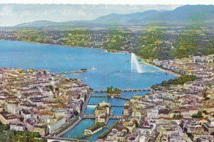 Switzerland Postcard - Geneva, Panorama from The Aeroplane - Ref TZ4336