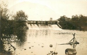 Wisconsin Lowell C-1910 Mill Dam RPPC Photo Postcard 22-9225