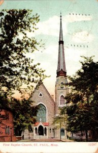 Minnesota St Paul First baptist Church 1910