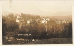 West Sumner ME Aerial View of The Town Real Photo Postcard