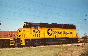 Baltimore & Ohio 4122 Chessie System Railroad, Train Postcard