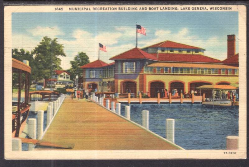 Municipal Recreation Builing and Boat Landing,Lake Geneva,WI BIN