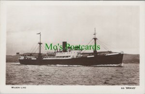 Shipping Postcard - Travel - S.S.Bravo Steam Ship, Wilson Line RS27753