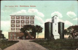 Hutchinson KS Larabee Mills c1910 Postcard