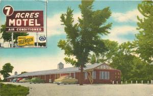 1957 7 Acres Motel Wentzville Missouri Postcard Thomas roadside 12843