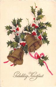 BG4163 gelukkig kerstfeest bell christmas Mistletoe netherlands greetings