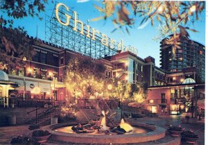 VINTAGE POSTCARD CONTINENTAL SIZE GHIRARDELLI SQUARE SAN FRANCISO MB 