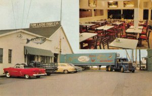 LAZIO'S SEA FOODS Humboldt Bay, Eureka, California ca 1950s Vintage Postcard