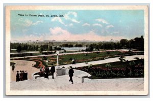 View In Forest Park St Louis Missouri UNP WB Postcard N19