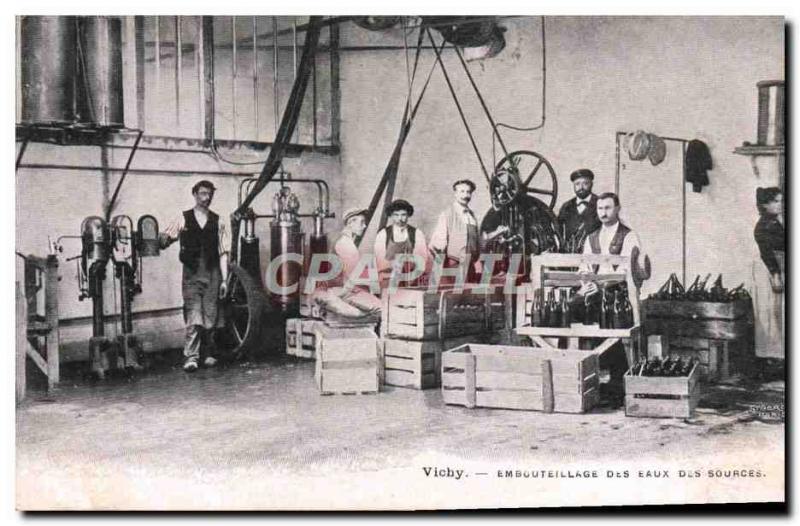 Postcard Old Cures Vichy Bottling water sources