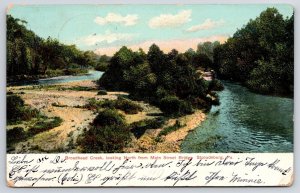 Vintage Postcard 1907 Broadhead Creek from Main Street Bridge Stroudsburg Penn.