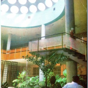 c1970s Honolulu, HI Habana Libre Hotel Atrium Skylight Plants Chrome 4x6 PC M18