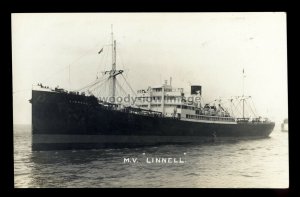 bf427 - Lamport & Holt Cargo Ship - Linnell , built 1921 - postcard Feilden