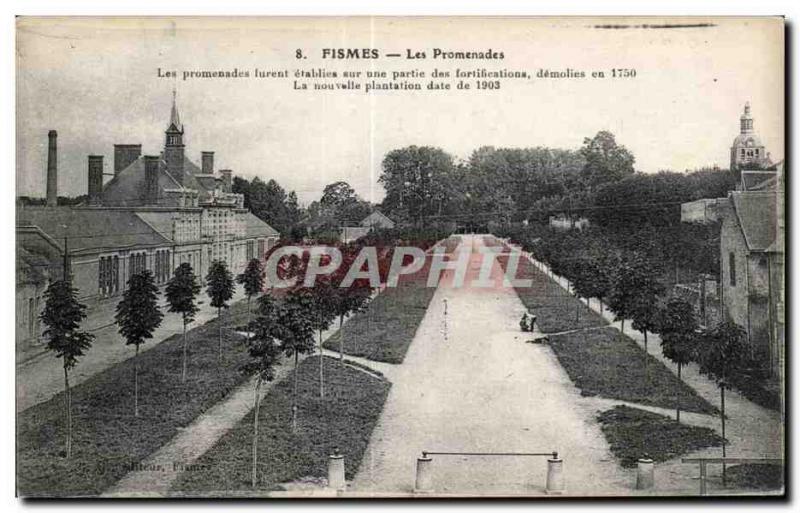 Old Postcard Fismes Walks