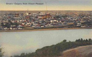 Greater Calgary from Mount Pleasant Alberta Canada 1910c postcard