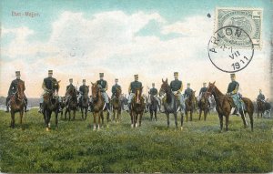 Belgian army staff cavalry officers military uniforms 1911