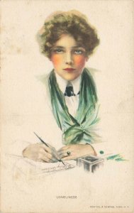 Philip Boileau Artist Beautiful Woman Loneliness  Postcard