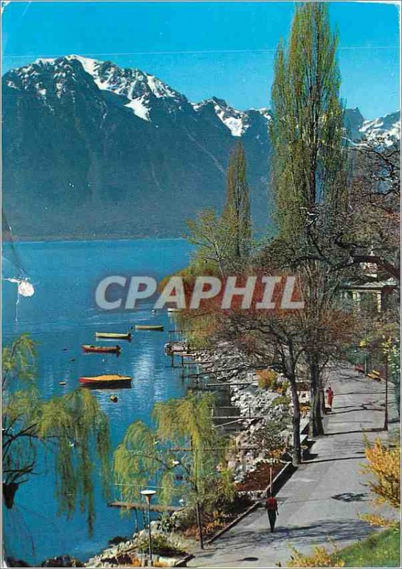 Modern Postcard Montreux Territet