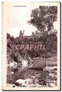 Old Postcard Crozant valley of the Sedelle and ruins