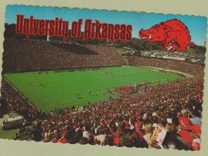 UNIVERSITY OF ARKANSAS Postcard Razorback Stadium Fayetteville