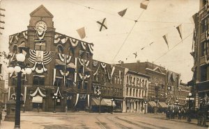 Rutland VT Storefronts Trolley Tracks Chalmers Store Furniture Carpets RPPC