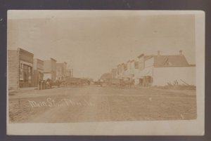 Thor IOWA RPPC 1908 MAIN STREET nr Humboldt Eagle Grove Fort Dodge Goldfield IA