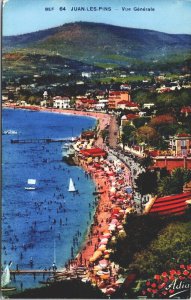 France Juan-Les-Pins Vue Generale Vintage Postcard 03.62