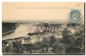 Old Postcard Athis Mons The Valle de Seine View taken of Mons heights