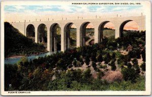 San Diego California CA, Panama-Calif Exposition, Puente Cabrillo, Postcard