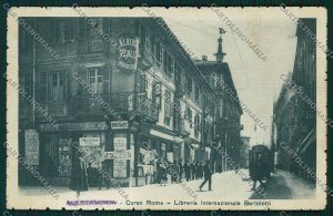 Alessandria città Tram PIEGATA cartolina QK0475