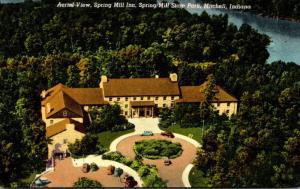 Indiana Mitchell Aerial View Spring Mill Inn Spring Mill State Park Curteich