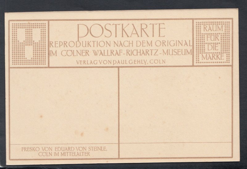 Germany Postcard - Fresko Von Eduard Von Steinle, Cologne T9667