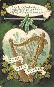 From Erin's Golden Harp St. Patrick's Day writing on back 