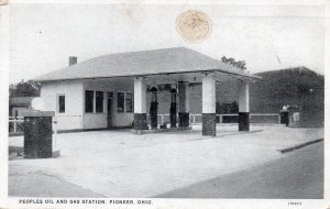 12681 Peoples Oil & Gas Station, Pioneer, Ohio 1929